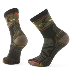 Smartwool HIKE LIGHT CUSHION SOARING PRNT MD CR SC charcoal Velikost: L 197642691380 ponožky