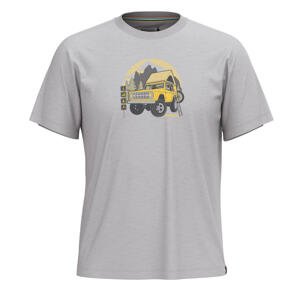 Smartwool LONG WEEKEND SHORT SLEEVE GRAPHIC TEE light gray heather Velikost: XL tričko