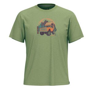 Smartwool LONG WEEKEND SHORT SLEEVE GRAPHIC TEE fern green Velikost: XL tričko