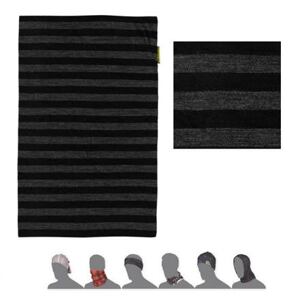 SENSOR Tube merino wool šátek multifunkční černá/tm. šedá pruhy Velikost: UNI