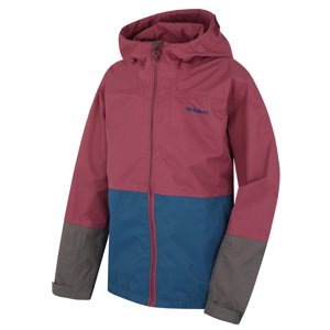 Husky Dětská hardshell bunda Nicker K tm. vínová/tm. modrá Velikost: 134 8592287083149