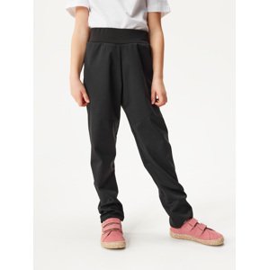 Unuo Dětské softshellové kalhoty bez zateplení pružné Sporty, Černá Velikost: 128/134 8596227154654