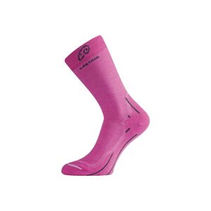 Lasting WHI 408 růžová merino ponožky Velikost: (42-45) L 8595067002378 ponožky