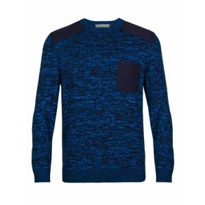 pánský svetr ICEBREAKER Mens Barein Crewe Sweater, Midnight Navy/Lazurite velikost: L