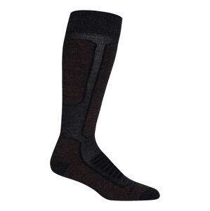 dámské merino ponožky ICEBREAKER Wmns Ski+ Medium OTC, Jet Heather/Espresso/Black (vzorek) velikost: M