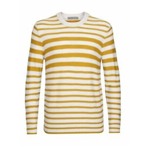 pánský svetr ICEBREAKER Mens Waypoint Crewe Sweater, Ecru HTHR/Silent Gold/S velikost: L