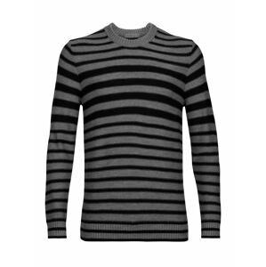 pánský svetr ICEBREAKER Mens Waypoint Crewe Sweater, Midnight Navy/Gritstone HTHR/S velikost: XXL