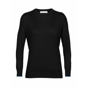 dámský svetr ICEBREAKER Wmns Shearer Crewe Sweater, Black/Lazurite velikost: S