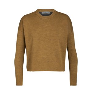 dámský merino svetr ICEBREAKER Wmns Carrigan Sweater Sweatshirt, SAFFRON HTHR velikost: S