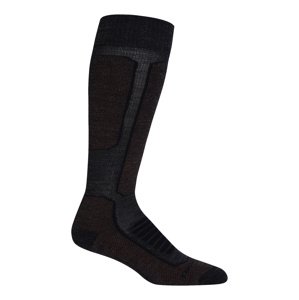 dámské merino ponožky ICEBREAKER Wmns Ski+ Medium OTC, Jet Heather/Espresso/Black velikost: L
