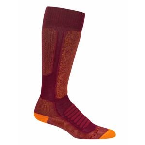 dámské ponožky ICEBREAKER Wmns Ski+ Medium OTC, Cherry/Flash/Silent Gold velikost: M