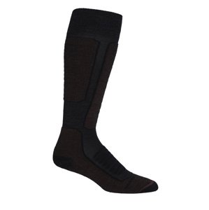 pánské merino ponožky ICEBREAKER Mens Ski+ Medium OTC, Jet Heather/Espresso/Black velikost: XL