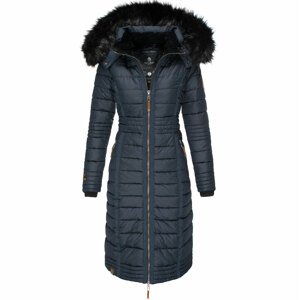 Dámský prošívaný dlouhý kabát UMAY Navahoo - NAVY Velikost: XL