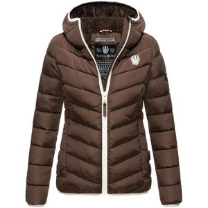 Dámská zimní bunda s kapucí ELVA N-W-165 Navahoo - DARK CHOCO Velikost: XS