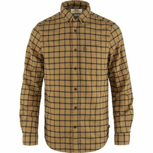 Pánská košile dlouhý rukáv FJÄLLRÄVEN Övik Flannel Shirt M, Buckwheat Brown-Dark Navy (vzorek) velikost: M