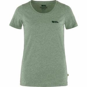 Dámské triko krátký rukáv FJÄLLRÄVEN Logo T-shirt W, Patina Green-Melange (vzorek) velikost: S