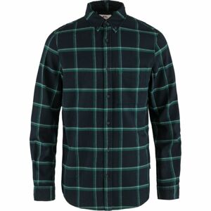 FJÄLLRÄVEN Övik Relaxed Flannel Shirt M, Dark Navy/Arctic Green velikost: L