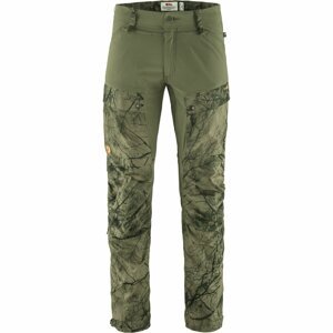 FJÄLLRÄVEN Keb Trousers M Long, Green Camo-Laurel Green velikost: 50