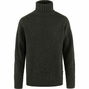 Pánský svetr FJÄLLRÄVEN Övik Roller Neck Sweater M, Dark Olive (vzorek) velikost: M