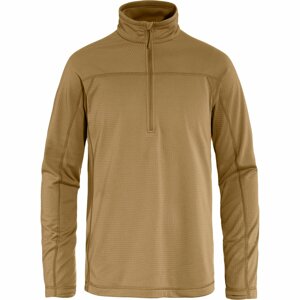 FJÄLLRÄVEN Abisko Lite Fleece Half Zip M, Buckwheat Brown velikost: L