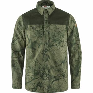FJÄLLRÄVEN Värmland G-1000 Shirt M, Green Camo/Deep Forest velikost: L