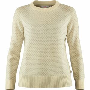FJÄLLRÄVEN Övik Nordic Sweater W, Chalk White velikost: S