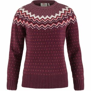 Dámský svetr FJÄLLRÄVEN Övik Knit Sweater W, Dark Garnet (vzorek) velikost: S