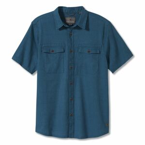 Pánská košile krátký rukáv ROYAL ROBBINS Mens Hemp/Org. Cotton S/S, Midnight velikost: M