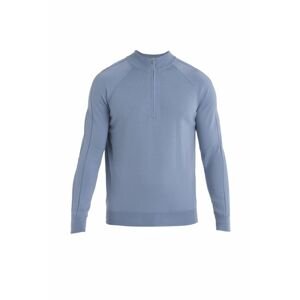 ICEBREAKER Mens MerinoFine Luxe LS Half Zip Sweater, Kyanite (vzorek) velikost: M