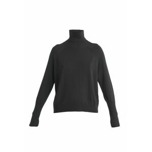 ICEBREAKER Wmns MerinoFine Luxe High Neck Sweater, Black (vzorek) velikost: S