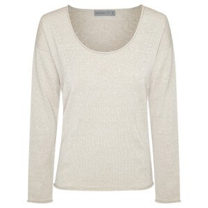 dámské merino triko dlouhý rukáv ICEBREAKER Wmns Flaxen LS Crew Sweater, Twig (vzorek) velikost: S