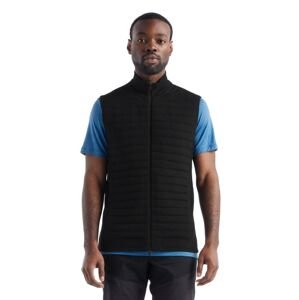 Pánská merino vesta ICEBREAKER Mens ZoneKnit Insulated Vest, Black velikost: XL