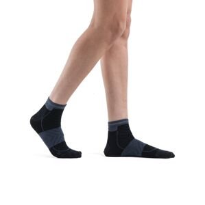 Dámské merino ponožky ICEBREAKER Wmns Merino Run+ Ultralight Mini, Black/Graphite velikost: 41-43 (L)