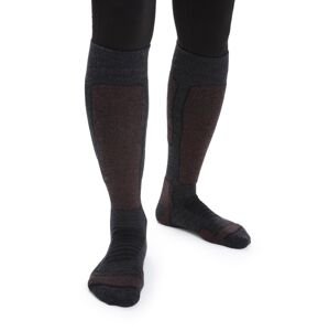 Dámské merino ponožky ICEBREAKER Wmns Ski+ Medium OTC, Jet Heather/Espresso/Black velikost: 35-37 (S)