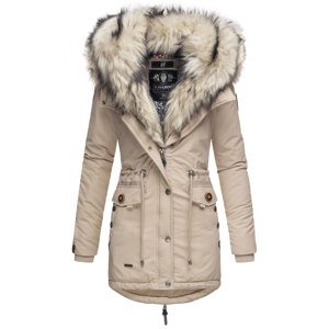 Dámská zimní bunda s kožíškem Sweety Navahoo - TAUPE Velikost: L