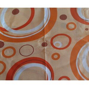 Top textil Povlak na polštářek Oranžové kruhy 40x50 cm - II. jakost