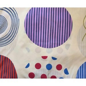 Top textil Povlak na polštářek Kruhy barevné 40x40 cm - II. jakost