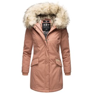 Dámská zimní bunda s kapucí a kožíškem Cristal Navahoo - TERRACOTE Velikost: L