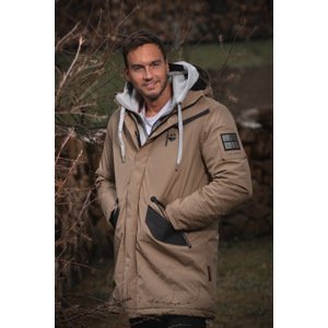 Zimní kabát / pánská zimní dlouhá bunda Ragaan Stone Harbour - LIGHT BROWN Velikost: XL