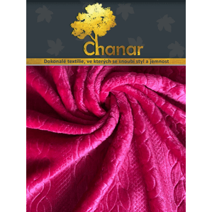 Top textil Mikroplyš deka s motivem 150x200 cm sytě růžová