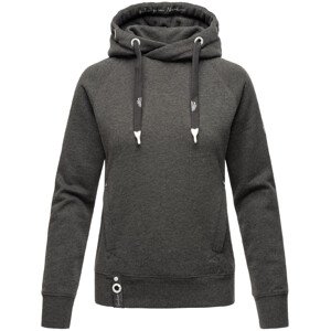 Dámská mikina s kapucí Liebesmauschen Navahoo - DARK GREY MEL. Velikost: XS