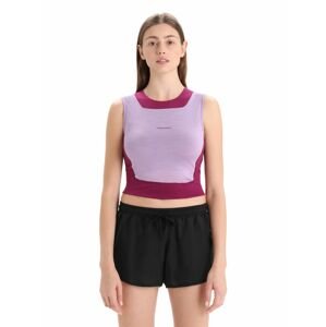 ICEBREAKER Wmns ZoneKnit Cropped Bra-Tank, Purple Haze/Go Berry velikost: XS