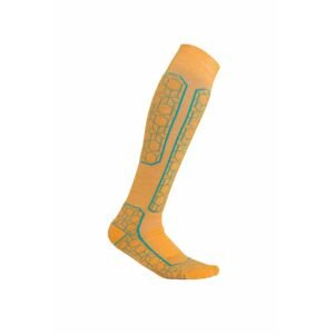Dámské merino ponožky ICEBREAKER Wmns Ski+ Medium OTC Alpine Geo, Solar/Flux Green velikost: 41-43 (L)