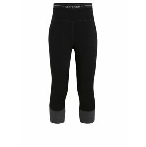 Dámské merino 3/4 spodky ICEBREAKER Wmns Merino ZoneKnit 260 Legless, Black/Jet Heather velikost: XL