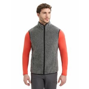 ICEBREAKER Mens RealFleece™ High Pile Vest, Gritstone Heather/Black velikost: M