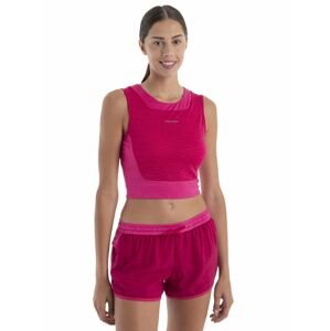 ICEBREAKER Wmns Merino 125 ZoneKnit Cropped BraTankTopo, Electron Pink/Tempo/Aop velikost: M