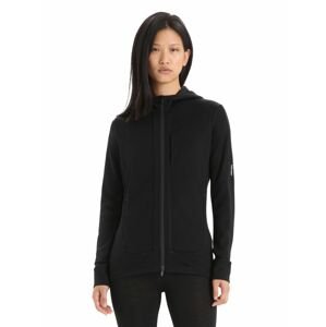 Dámská mikina ICEBREAKER Wmns Quantum III LS Zip Hood, Black velikost: XS