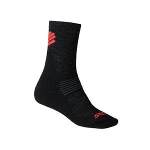 SENSOR PONOŽKY EXPEDITION MERINO WOOL černá/červená Velikost: 3/5 ponožky