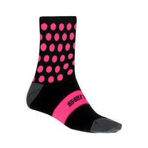 SENSOR PONOŽKY DOTS černá/růžová Velikost: 3/5 ponožky