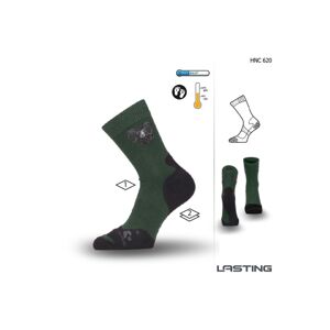 Lasting Myslivecká ponožka HNC 620 zelená Velikost: (38-41) M ponožky